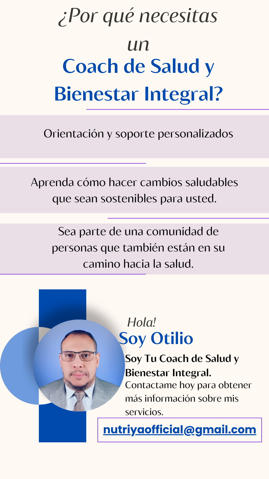 Coach de Salud y Bienestar Integral Dr. Otilio