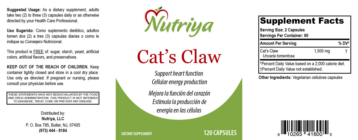 Cat's Claw (Uña de Gato) - Uncaria Tomentosa