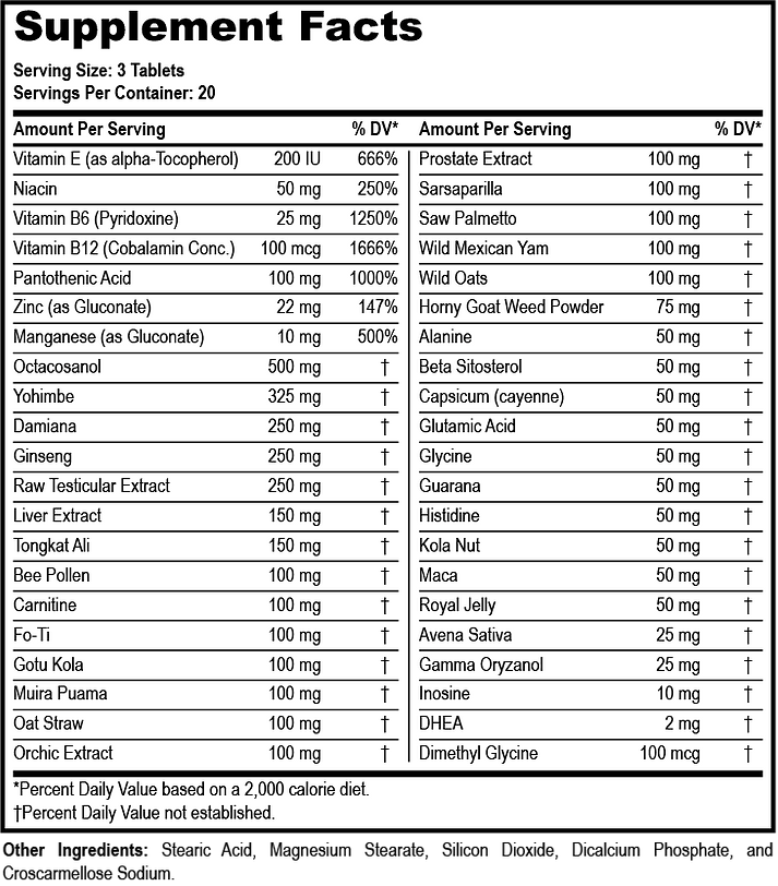 Nutriforte - Supports male energy - ¡Energía y potencia para el hombre!